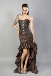 c-lock steampunk overbust corset in king gold brocade