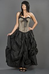 Ballgown victorian maxi skirt in black taffeta