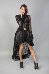Pirate victorian gothic jacket in black lace 