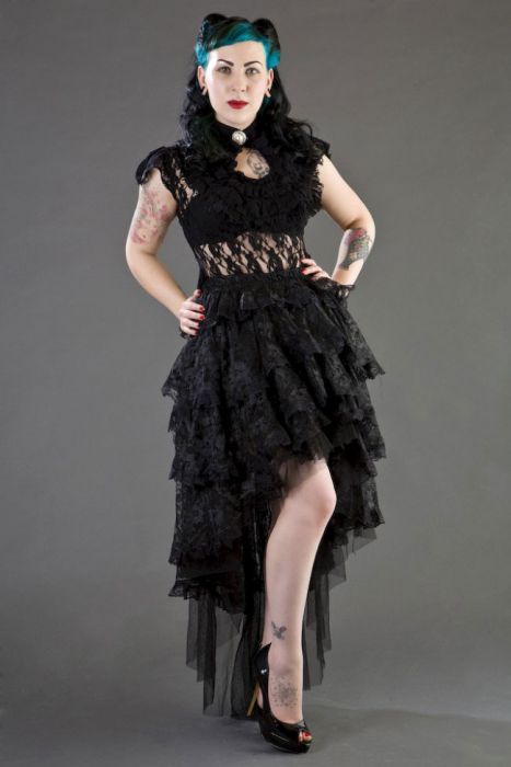 Asymmetrical Skirts  Black Gothic Skirt  Gothic  Burleska