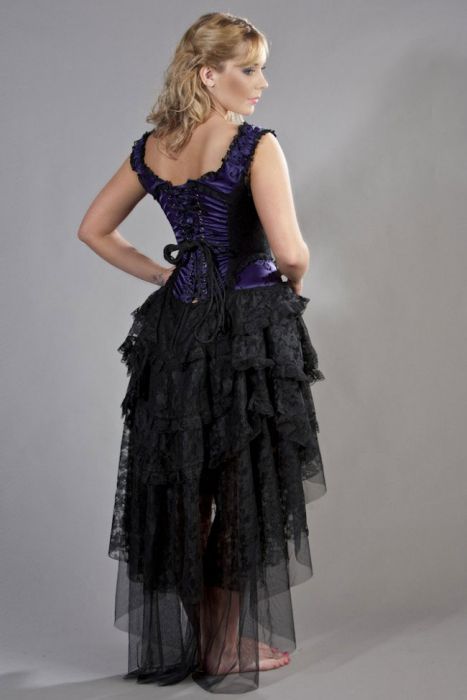 Victorian Gothic Dress, Purple Corset Dress, Ophelie