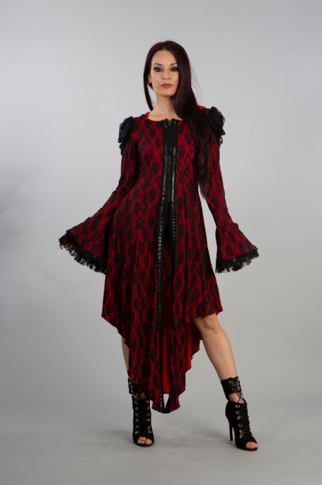 Tag et bad Takke indebære Red Cotton Lace Dress | Pentagram | Burleska