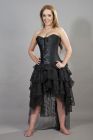 Beverly prom corset dress in black taffeta