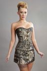 c-lock steampunk overbust corset in king gold brocade