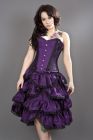 Chantelle overbust steel boned corset in purple taffeta