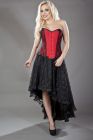 Chantelle overbust steel boned corset in red taffeta