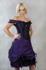 Dita victorian gothic prom corset dress in purple taffeta