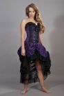 Elizabeth vintage goth corset dress in purple taffeta
