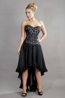 Elizium victorian high low skirt in black chiffon