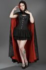 Halloween outfit black velvet cape with red satin lining