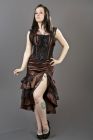 Jasmin overbust gothic corset in brown satin