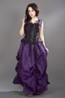 Jasmin overbust lace up corset in purple taffeta