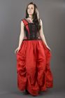 Jasmin overbust lace up corset in red taffeta