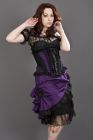 Jasmin underbust gothic corset in purple taffeta