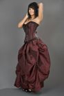 Ballgown victorian maxi skirt in burgundy taffeta