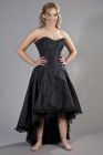 Monroe corset dress in black taffeta