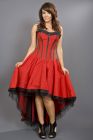 Monroe corset dress in red taffeta