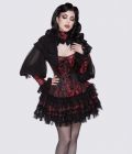 Lolita strapless mini corset dress in black satin