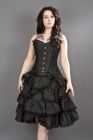 Sophia knee length burlesque skirt in black taffeta