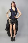 Venice burlesque overbust corset in navy taffeta