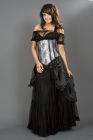 Victorian gothic black satin maxi skirt