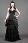 Victorian goth back taffeta maxi skirt