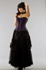 Victorian maxi skirt in black velvet