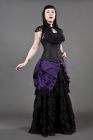 Victorian gothic maxi skirt in purple taffeta